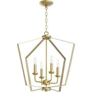 Quorum Lighting 4 - Light Chandelier in  Aged Brass - 1 of 1