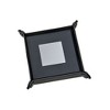 Slickblue Stylish Coaster Set with Snap Tray, 4 Square Coasters with Metal Plate - 2 of 3