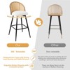 Bekrvio 29'' Counter Height Bar Stools, 360° Swivel Upholstered Faux Leather - 3 of 4