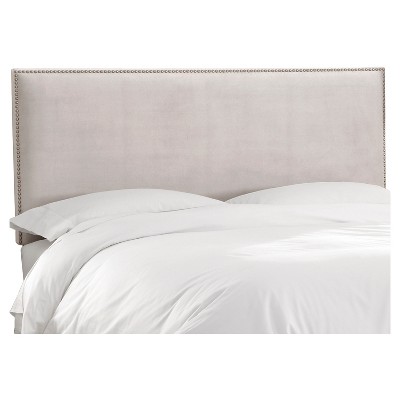 Full Arcadia Nailbutton Headboard Mystere Dove - Skyline Furniture