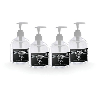 NFL Las Vegas Raiders 16oz Pump Top Hand Sanitizer - 4pk
