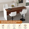 GDFStudio Wynn Modern 5 Piece Marble-Look Kitchen Island Set with 360° Swivel Upholstered Bar Stools and LED Lights - 4 of 4