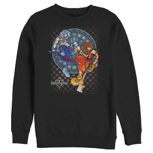 Men's Kingdom Hearts Chain of Memories Hero Duo Stained Glass Sweatshirt - 1 of 4