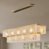 54" Modern Dual-Layer Rectangle Drum Kitchen Island Chandelier - 3 of 4