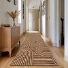 Modern Abstract Stripe Rug, Soft Low-Pile Washable Non-Slip Carpet for Living Room, Bedroom, Office - 4 of 4