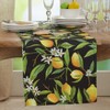 Saro Lifestyle Lemons Outdoor Runner, Black, 16" x 72" - 4 of 4
