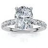Pompeii3 1 1/2Ct Oval Diamond Engagement Ring 14k White Yellow or Rose Gold Lab Created - 3 of 4