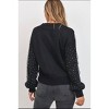 Women's Rhinestone Sheer Overlay Sweater - Sweet Rain - 3 of 3