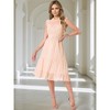 Allegra K Women's Sleeveless Smocked Waist Gilding Metallic Stars Chiffon Party Dress - 4 of 4
