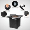 Tangkula Set of 7 Patio Furniture Set w/ 28" 50000 BTU Propane Gas Fire Pit Table Cushions - 2 of 4