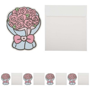 Unique Bargains Greeting Cards Floral Pattern for All Occasions 10 Pcs - 1 of 4