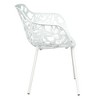 LeisureMod Devon 5-Piece Aluminum Outdoor Patio Dining Set - Glass Top, Stackable Chairs - 3 of 4