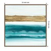 Amanti Art Abstract Gold Emerald Beach III by Chris Paschke Canvas Wall Art Print Framed 22 x 22-in. - 4 of 4