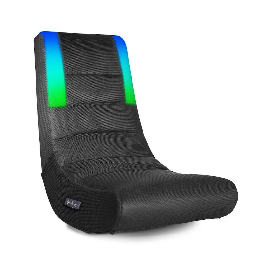 Photos - Computer Chair X Rocker Gaming Chair with Built-in Lighting Black: Armless, Interactive R 