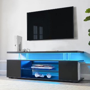 NicBex TV Stand LED Gaming Entertainment Center with Large Side Cabinet for 65 Inch TV for Living Room, Bedroom - 1 of 4
