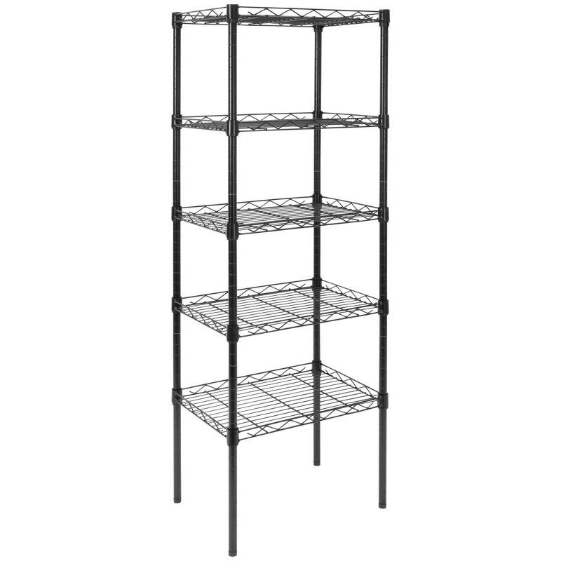 Mount-It! 5 Tier Metal Shelving Unit, Use As Pantry Shelves, Shelving or Utility Shelf for Laundry Room | Shelves Height Can be Adjusted, 1 of 9