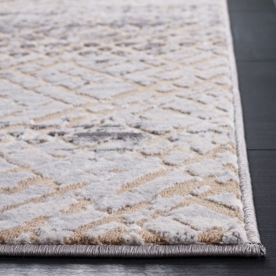 Amelia Francis Grey Beige Hand-knotted Runner Rug