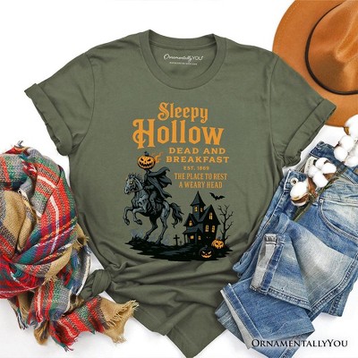 Headless Horseman Sleepy Hollow Halloween T-Shirt, Dead and Breakfast Retro Tee| OrnamentallyYou