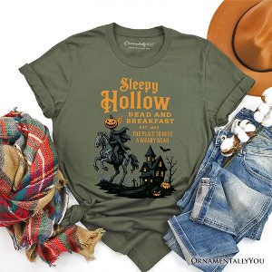 Headless Horseman Sleepy Hollow Halloween T-Shirt, Dead and Breakfast Retro Tee| OrnamentallyYou - 1 of 4