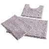 Home Mart Goods 3 Piece Set Light Mauve Soft Cozy Plush Chenille Bath Mat Highly Absorbent Bathroom Rug - 3 of 4
