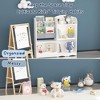 Runesay White Kids Bookshelf and Toy Organizer, 3 Tier Bookshelf for Kids - 3 of 4