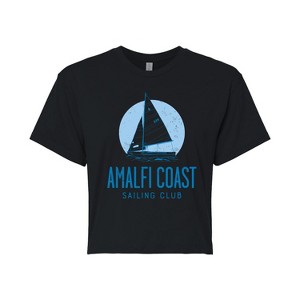 Women's - Instant Message - Amalfi Coast Sailing Club Cropped Graphic T-Shirt - 1 of 4