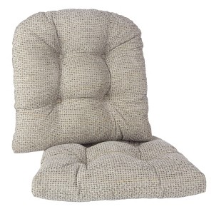 Gripper 2pk 15"x15" Klear Vu Tyson Universal Non Slip Overstuffed Dining Chair Cushions - 1 of 4