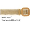 INSPIRE CHIC Women's Straw Belts Stretch Boho Wooden Style Buckle Waist Belt - 3 of 4