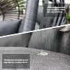 Gulches High Quality Outdoor Indoor Black color PE Wicker Swing Egg chair with Antracite Color Cushion And Black Color Base - 3 of 4