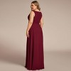 Ever-Pretty Sexy Sleeveless V Neck Appliques Waist Ruched Formal Dress - image 3 of 4