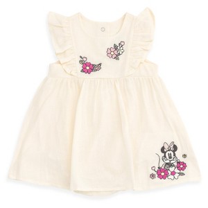 Disney Minnie Mouse Mickey Baby Girls Linen Matching Family Dress Newborn to Infant - 1 of 4