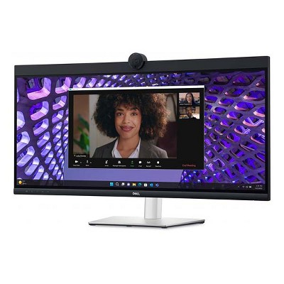 Manufacturer Refurbished Dell 34" Curved Video Conferencing Monitor, Black