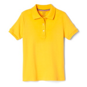 French Toast School Uniform Girls Short Sleeve Fitted Interlock Polo with Picot Collar (Feminine Fit) - 1 of 2