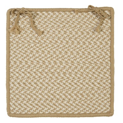 Colonial Mills Outdoor Houndstooth Tweed - Cuban Sand Chair Pad Set (4)