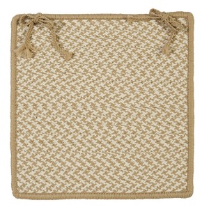 Colonial Mills Outdoor Houndstooth Tweed - Cuban Sand Chair Pad Set (4) - 1 of 1
