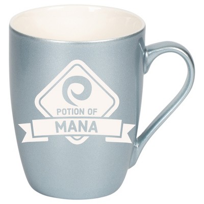 100 North Magic Potion 10 Ounce Frosted Blue Metallic Finish, Comfortably Fits Your Hands, New Bone China Coffee Tea Cup Mug, Potion Of Mana
