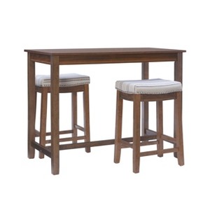 3pc Claridge Counter Height Dining Set - Linon - 1 of 4