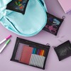 Glamlily 4 Piece Set Mesh Makeup Bags Set, Zipper Pouches for Cosmetics (Black) - 3 of 4