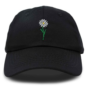 Dalix Daisy Embroidered Cap Cotton Baseball Hat Botanical Flower Adjustable Womens - 1 of 4