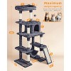 Large Multi-Level Cat Tree, 63 Inches Tall with Sisal-Covered Scratching Posts, Condo, Hammock - 4 of 4