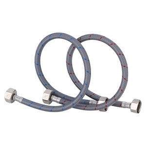 WOWOW 1/2 in. Compression x 1/2 in. Compression x in. Braided nylon Faucet Connector - 1 of 4