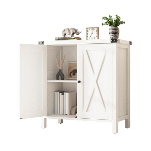Buffet Cabinet Farmhouse Storage Cabinet with Doors and Shelves, Buffets and Sideboards Entryway Cabinet for Living Room, Dining Room - 1 of 4