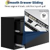 Acekool 71" Tall Metal Storage Cabinet with Doors & Lock, 4 Adjustable Shelves, Leveling Feet, for Pantry Garage Office, Black - 3 of 4