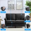 Mjkone Chenille Fabric Modern 3-Seater Sofa Couch/Loveseat Sofa/Single Sofa Armchair  with Rivet Design,Living Room Sofa - 4 of 4