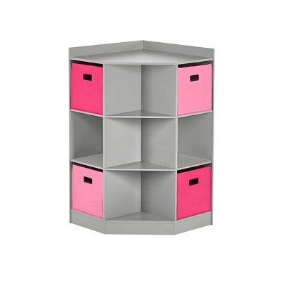 White 6-Cubby Corner Cube Organizer