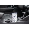 Elanze Designs 20 oz Stainless Steel On the Go Insulated Travel Tumbler With Push Top Lid, Navy Blue Marble Print White - 3 of 4