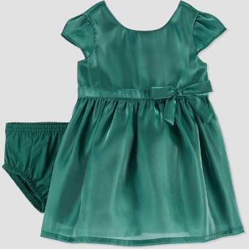 Carter's Just One You® Baby Girls' Short Sleeve Shiny Dress - Green