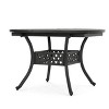 NicBex 61" Outdoor Dining Table,Round  Patio Table with Aluminum Frame for 2 to 4 Chairs,Outdoor Furniture,Black - 4 of 4