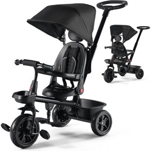 Kinder King Baby Stroller Tricycle, 6 in 1 Kids Trike w/Adjustable Push Handle, Rotatable Seat - 1 of 4