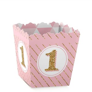 Big Dot of Happiness 1st Birthday Girl - Fun to be One - Party Mini Favor Boxes - First Birthday Party Treat Candy Boxes - Set of 12 - 1 of 4